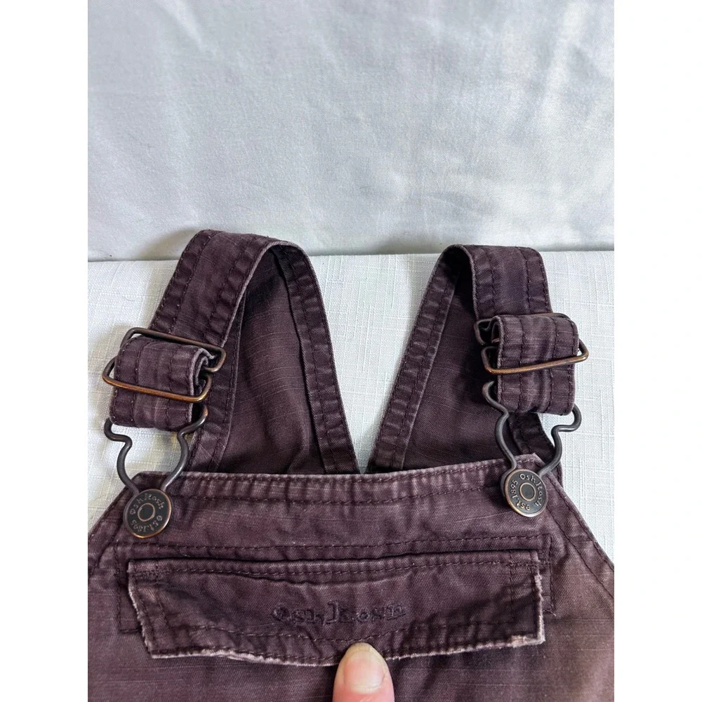 OshKosh B'gosh Cargo Overalls 18 Mos Brown Ripstop Vestbak Kids